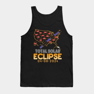 America Total Solar Eclipse "USA Map Of Nope" Meme 04.08.2024 Tank Top